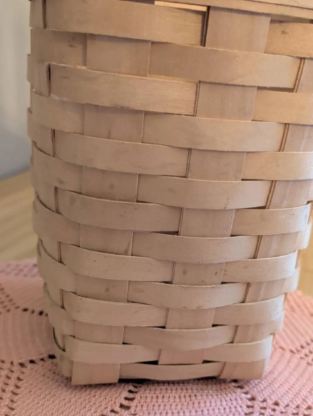 Longaberger Natural Woven Basket With Protector
